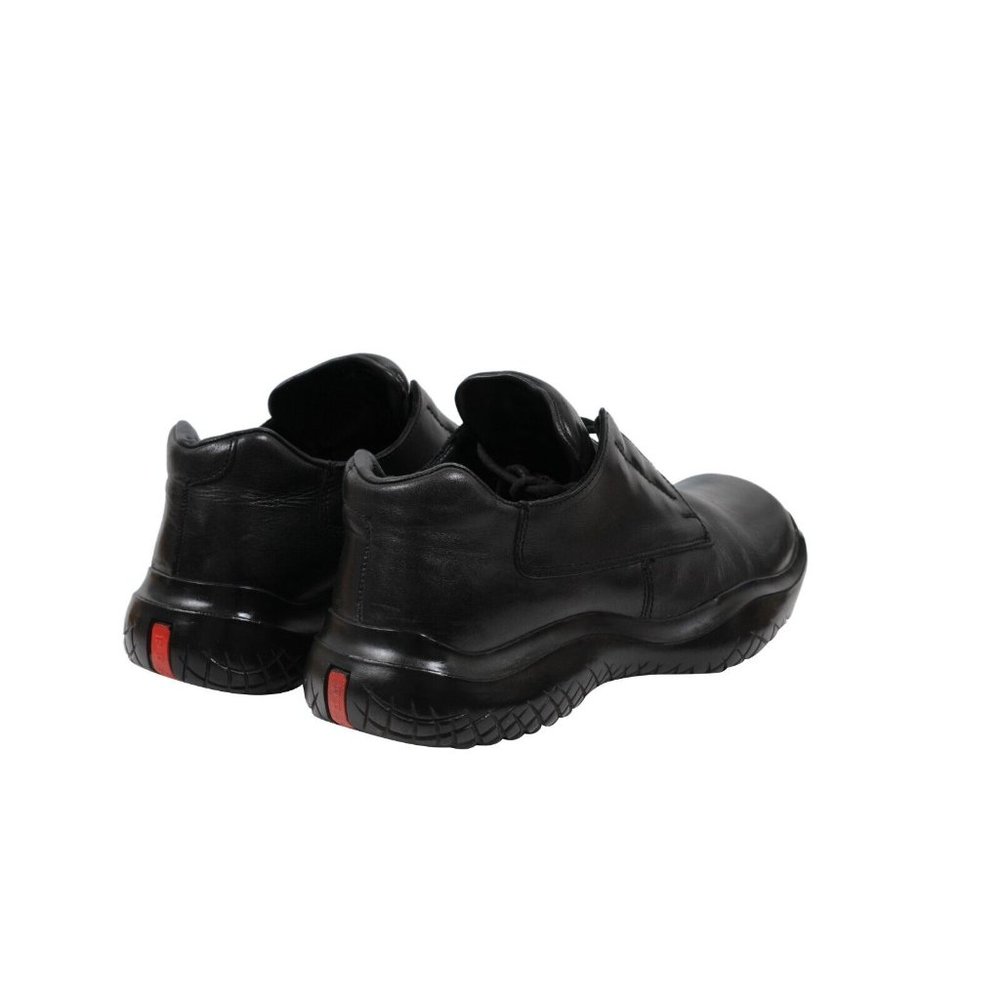 Prada Men Vintage Chunky Derby 7.5 UK8.5 Black Leather AW99 Square Toe Platform - Picture 7 of 11